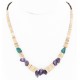 Certified Authentic Navajo .925 Sterling Silver Natural Graduated Melon Shell Turquoise Amethyst Native American Necklace 16080-2 Certified Authentic Navajo .925 Sterling Silver Natural Graduated Melon Shell Turquoise Amethyst Native American Necklace 16080-2
