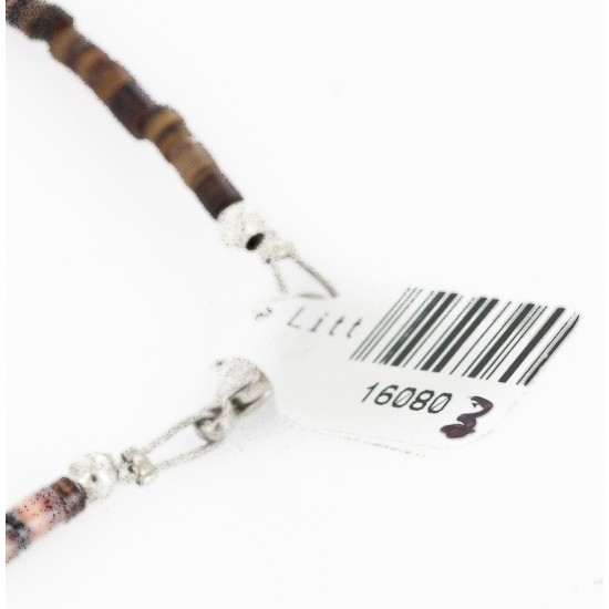 Certified Authentic Navajo .925 Sterling Silver Natural Graduated Melon Shell Turquoise Coral Native American Necklace 16080-3 Certified Authentic Navajo .925 Sterling Silver Natural Graduated Melon Shell Turquoise Coral Native American Necklace 16080-3