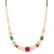 Certified Authentic Navajo .925 Sterling Silver Natural Graduated Melon Shell Turquoise Coral Native American Necklace 16080-3 Certified Authentic Navajo .925 Sterling Silver Natural Graduated Melon Shell Turquoise Coral Native American Necklace 16080-3