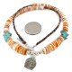 Certified Authentic Navajo .925 Sterling Silver Natural Graduated Melon Shell Turquoise Native American Necklace 16061-3 Certified Authentic Navajo .925 Sterling Silver Natural Graduated Melon Shell Turquoise Native American Necklace 16061-3