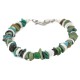 Certified Authentic Navajo .925 Sterling Silver Natural Turquoise and Graduated Melon Shell Native American Bracelet  1246-2