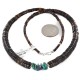 Navajo Certified Authentic .925 Sterling Silver Natural Graduated Heishi Turquoise Amethyst Native American Necklace  16069
