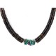Navajo Certified Authentic .925 Sterling Silver Natural Graduated Heishi Turquoise Amethyst Native American Necklace  16069