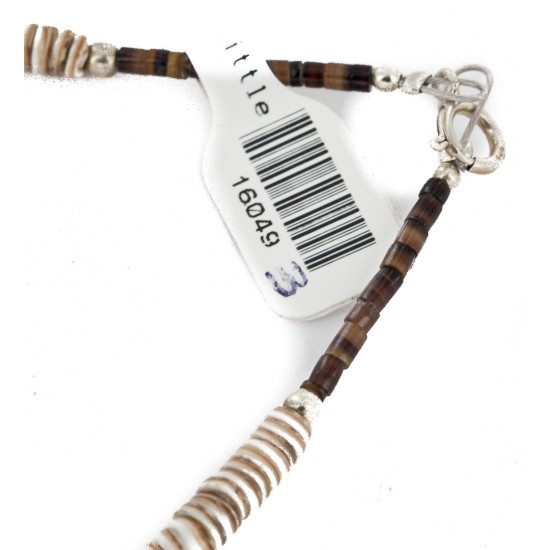 Bear Certified Authentic Navajo .925 Sterling Silver Natural Graduated Melon Shell Turquoise Jasper Native American Necklace 16049-3 Bear Certified Authentic Navajo .925 Sterling Silver Natural Graduated Melon Shell Turquoise Jasper Native American Necklace 16049-3