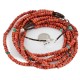 Certified Authentic 5 Strand Navajo .925 Sterling Silver Natural Turquoise Coral Native American Necklace 25279