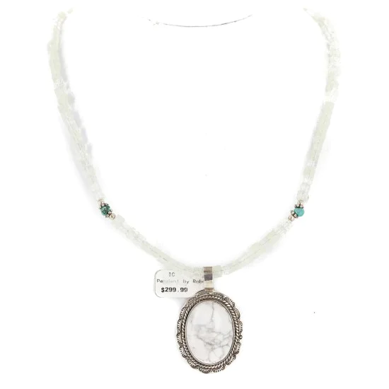 .925 Sterling Silver Handmade Certified Authentic Natural White Buffalo Native American Necklace 12709-2-16026-4 .925 Sterling Silver Handmade Certified Authentic Natural White Buffalo Native American Necklace 12709-2-16026-4
