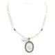 .925 Sterling Silver Handmade Certified Authentic Natural White Buffalo Native American Necklace 12709-2-16026-4 .925 Sterling Silver Handmade Certified Authentic Natural White Buffalo Native American Necklace 12709-2-16026-4