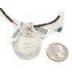 .925 Sterling Silver Handmade Certified Authentic Natural White Buffalo Native American Necklace 12709-2-16026-4