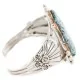 Handmade Certified Authentic Navajo .925 Sterling Silver Natural Spiderweb Turquoise Native American Bracelet 12675