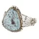 Handmade Certified Authentic Navajo .925 Sterling Silver Natural Spiderweb Turquoise Native American Bracelet 12675
