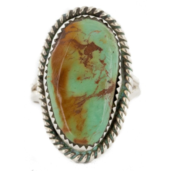 .925 Sterling Silver Handmade Certified Authentic Navajo Natural Turquoise Native American Ring 17006-2 .925 Sterling Silver Handmade Certified Authentic Navajo Natural Turquoise Native American Ring 17006-2