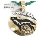 12kt Gold Filled and .925 Sterling Silver Handmade Wolf Certified Authentic Navajo Turquoise Coral Native American Necklace 24420-5-15336 12kt Gold Filled and .925 Sterling Silver Handmade Wolf Certified Authentic Navajo Turquoise Coral Native American Necklace 24420-5-15336