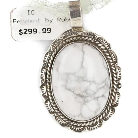 .925 Sterling Silver Handmade Certified Authentic Natural White Buffalo Native American Necklace 12709-2-16026-4 .925 Sterling Silver Handmade Certified Authentic Natural White Buffalo Native American Necklace 12709-2-16026-4