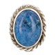 925 Sterling Silver Handmade Certified Authentic Navajo Natural Lapis Native American Ring  24431-1