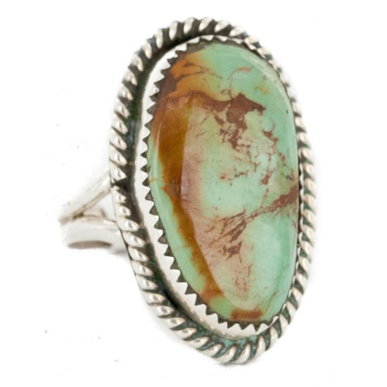 .925 Sterling Silver Handmade Certified Authentic Navajo Natural Turquoise Native American Ring 17006-2 .925 Sterling Silver Handmade Certified Authentic Navajo Natural Turquoise Native American Ring 17006-2