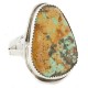 .925 Sterling Silver Handmade Certified Authentic Navajo Natural Turquoise Native American Ring  17007-2