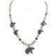 Bear Certified Authentic Navajo .925 Sterling Silver Natural Graduated Melon Shell Turquoise Jasper Native American Necklace 16049-3 Bear Certified Authentic Navajo .925 Sterling Silver Natural Graduated Melon Shell Turquoise Jasper Native American Necklace 16049-3
