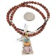 Certified Authentic 12kt Gold Filled and .925 Sterling Silver Handmade Multicolor Native American Necklace 24334-16028-9