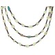 Certified Authentic 3 Strand Navajo .925 Sterling Silver Natural Gaspeite Native American Necklace 25279-0