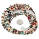 Certified Authentic 3 Strand Navajo .925 Sterling Silver Natural Turquoise Multicolor Stones Native American Necklace 25268-00