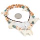 Certified Authentic Navajo .925 Sterling Silver Natural Graduated Melon Shell Turquoise Bone Native American Necklace 750180 Certified Authentic Navajo .925 Sterling Silver Natural Graduated Melon Shell Turquoise Bone Native American Necklace 750180