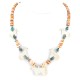 Certified Authentic Navajo .925 Sterling Silver Natural Graduated Melon Shell Turquoise Bone Native American Necklace 750180 Certified Authentic Navajo .925 Sterling Silver Natural Graduated Melon Shell Turquoise Bone Native American Necklace 750180