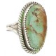 Handmade .925 Sterling Silver Certified Authentic Navajo Natural Turquoise Native American Ring  17006-3