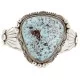 Handmade Certified Authentic Navajo .925 Sterling Silver Natural Spiderweb Turquoise Native American Bracelet 12675