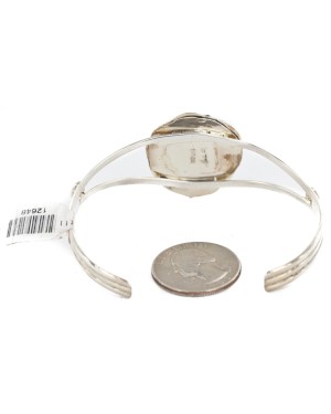 Handmade Certified Authentic Navajo .925 Sterling Silver Natural Turquoise Native American Bracelet 12648 Handmade Certified Authentic Navajo .925 Sterling Silver Natural Turquoise Native American Bracelet 12648