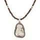 Large Certified Authentic Navajo .925 Sterling Silver Natural Tigers Eye White Buffalo Native American Necklace and Pendant 12870-25271