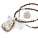 Large Certified Authentic Navajo .925 Sterling Silver Natural Tigers Eye White Buffalo Native American Necklace and Pendant 12870-25271 All Products NB151101003440 12870-25271 (by LomaSiiva)