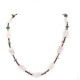 Certified Authentic Navajo .925 Sterling Silver Natural Turquoise Pink Quartz Native American Necklace 750154