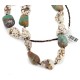 Certified Authentic Navajo .925 Sterling Silver White Howlite and Turquoise Native American Necklace 25101-1