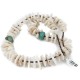 Certified Authentic Navajo .925 Sterling Silver White Howlite and Turquoise Native American Necklace 25101
