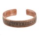 Handmade Certified Authentic Navajo Pure Copper Native American Bracelet 24457-4