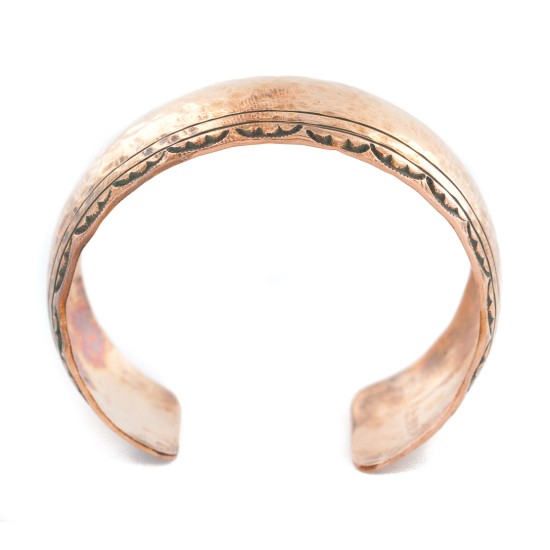 Handmade Hammered Certified Authentic Navajo Pure Copper Native American Bracelet 12868-9 Handmade Hammered Certified Authentic Navajo Pure Copper Native American Bracelet 12868-9