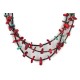 Certified Authentic 3 Strand Navajo .925 Sterling Silver Natural Turquoise Coral Native American Necklace 18117 Certified Authentic 3 Strand Navajo .925 Sterling Silver Natural Turquoise Coral Native American Necklace 18117