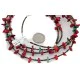 Certified Authentic 3 Strand Navajo .925 Sterling Silver Natural Turquoise Coral Native American Necklace 18117