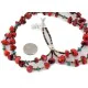 Certified Authentic 2 Strand Navajo .925 Sterling Silver Natural Turquoise Coral Native American Necklace 16054-3 Certified Authentic 2 Strand Navajo .925 Sterling Silver Natural Turquoise Coral Native American Necklace 16054-3