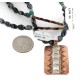 Handmade Bear Certified Authentic Navajo Pure .925 Sterling Silver Copper Natural Snowflake Stone Native American Necklace 16973-16037-6