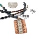 Handmade Bear Navajo Necklace in Sterling Silver and Copper with Snowflake Stone NB151121033016 Handmade Bear Navajo Necklace in Sterling Silver and Copper with Snowflake Stone NB151121033016