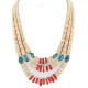 3 Strand Certified Authentic Navajo .925 Sterling Silver Natural Turquoise Coral Graduated Melon Shell Native American Necklace 15846 3 Strand Certified Authentic Navajo .925 Sterling Silver Natural Turquoise Coral Graduated Melon Shell Native American Necklace 15846