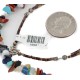 Certified Authentic 2 Strand Navajo .925 Sterling Silver Natural Turquoise Multicolor Stones Native American Necklace 15501-34