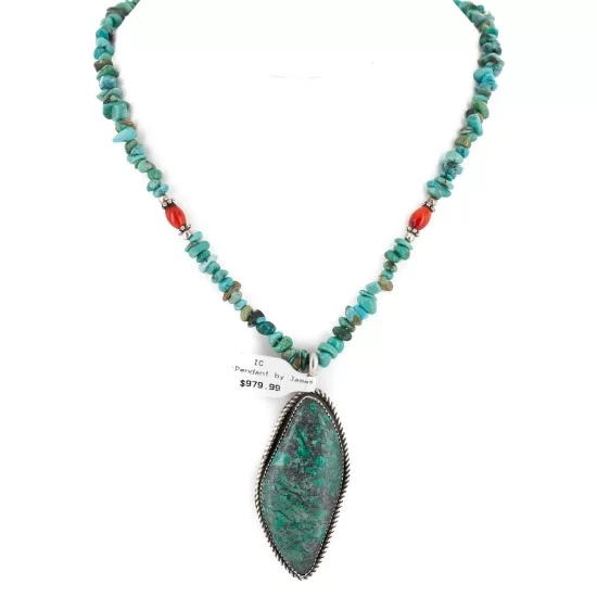 .925 Sterling Silver Handmade Certified Authentic Navajo Natural and Blood Turquoise Coral Native American Necklace 14942-16029-4 .925 Sterling Silver Handmade Certified Authentic Navajo Natural and Blood Turquoise Coral Native American Necklace 14942-16029-4