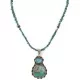 .925 Sterling Silver Handmade Certified Authentic Navajo Turquoise Jasper Native American Necklace  24116-102248