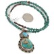 .925 Sterling Silver Handmade Certified Authentic Navajo Turquoise Jasper Native American Necklace  24116-102248