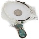 .925 Sterling Silver Handmade Certified Authentic Navajo Natural Turquoise Mother of Pearl Native American Necklace  14464-1-15113
