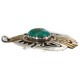 12kt Gold Filled .925 Sterling Silver Handmade Certified Authentic Navajo Natural Turquoise Native American Pendant 24403