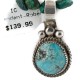 .925 Sterling Silver Handmade Certified Authentic Navajo Natural Turquoise Native American Necklace 15064-4-750118-1