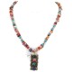 Certified Authentic 12kt Gold Filled and .925 Sterling Silver Handmade Natural Turquoise Multicolor Stones Native American Necklace 24335-3-15744